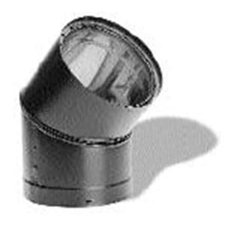 Duravent DuraVent 8645 6" Double Wall Black 45 Degree Elbow 6DVL-E45